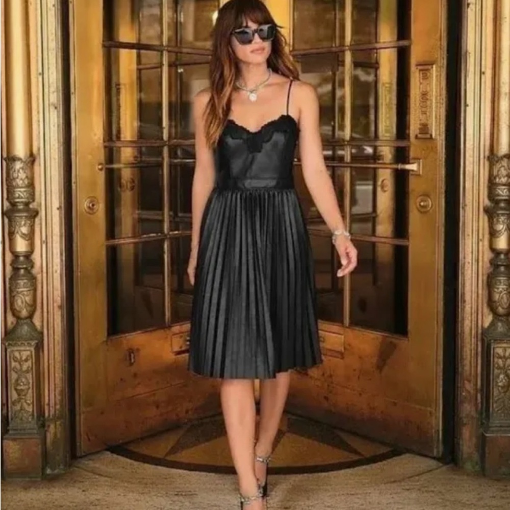 Express Black Dress with Lace Detail